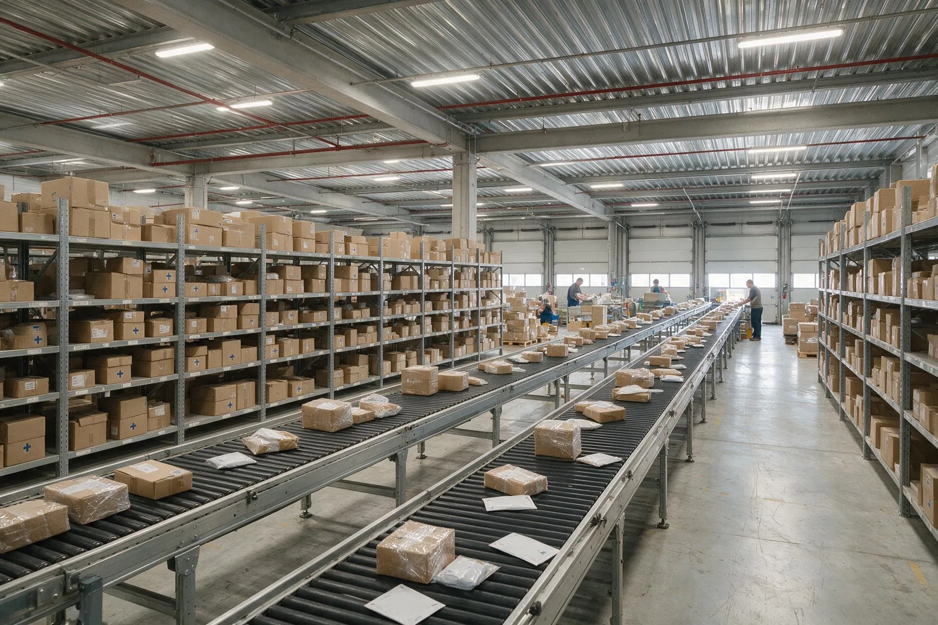 Medicine packs in the logistics centre