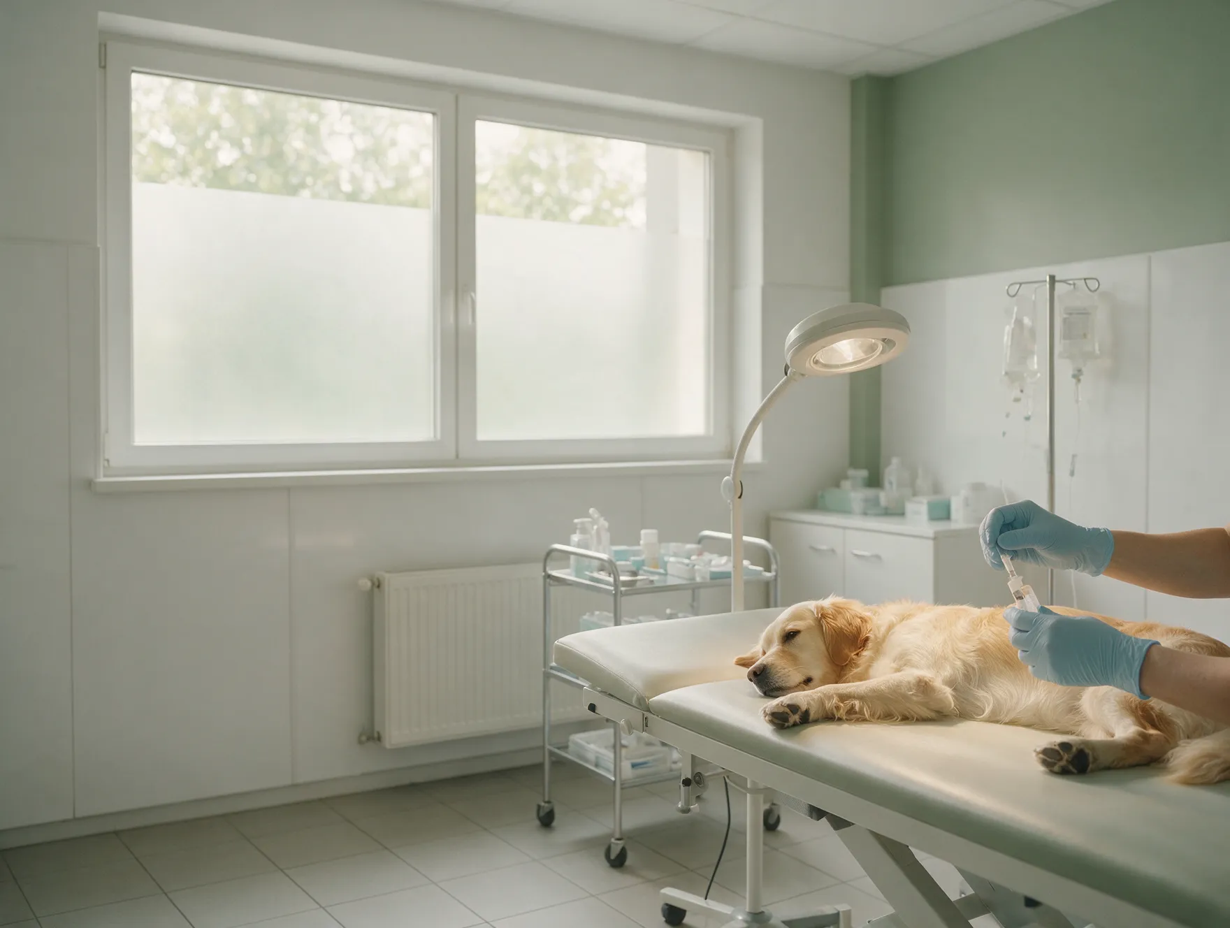 Veterinary treatment room